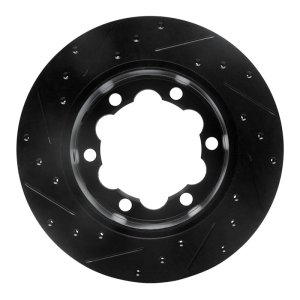 Dodge Sprinter 3500 Brake Rotor (1) - Rear Right - R1 Concepts - Drilled & Slotted - Black - `02-`06
